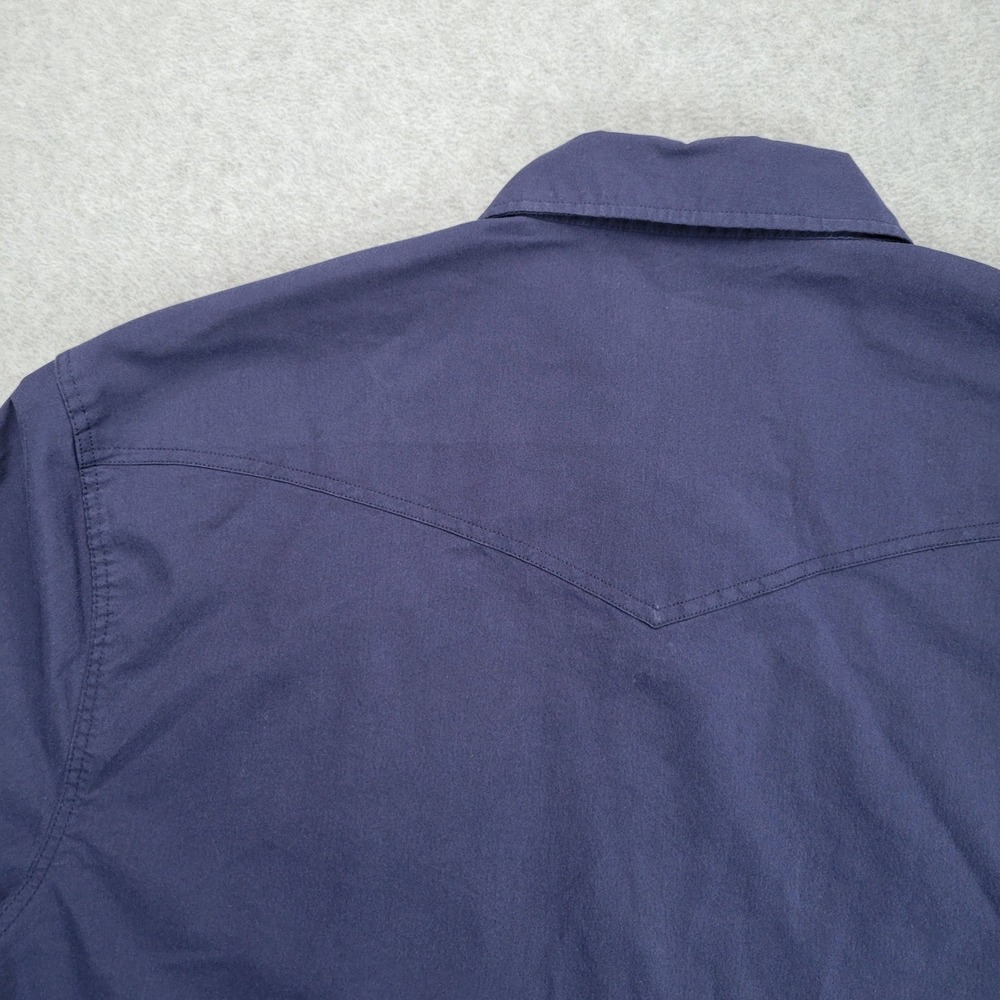 Kimes Ranch Western Blackout Snap Shirt Mens L Navy Coolmax Stretch Long Sleeve - Picture 11 of 14